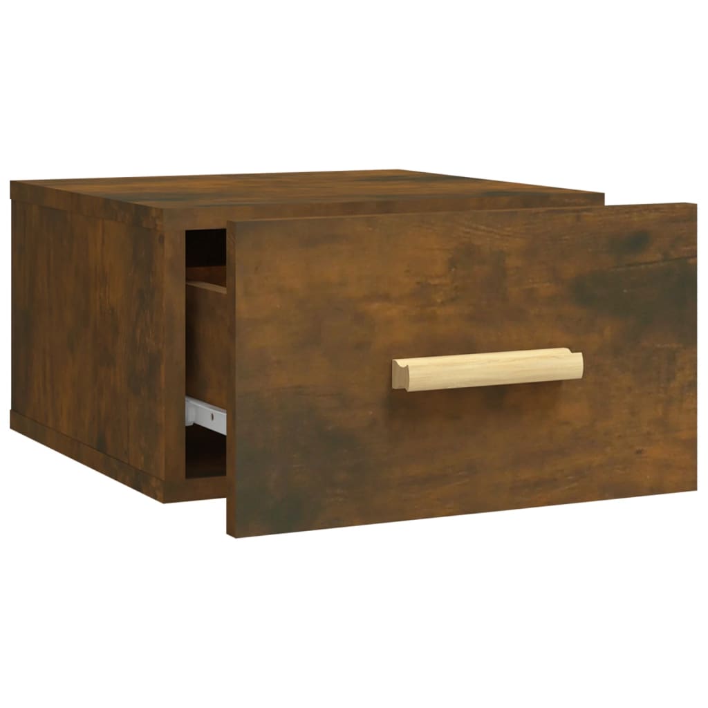 Wall-mounted Bedside Cabinet Smoked Oak 35x35x20 cm