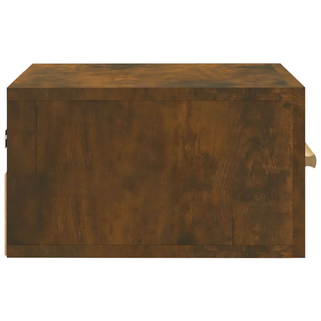 Wall-mounted Bedside Cabinet Smoked Oak 35x35x20 cm