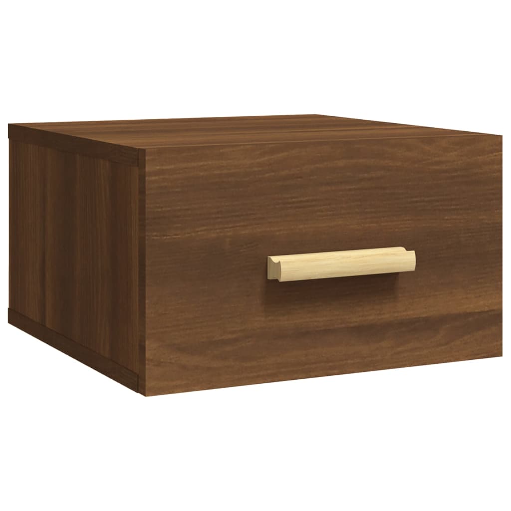 Wall-mounted Bedside Cabinet Brown Oak 35x35x20 cm