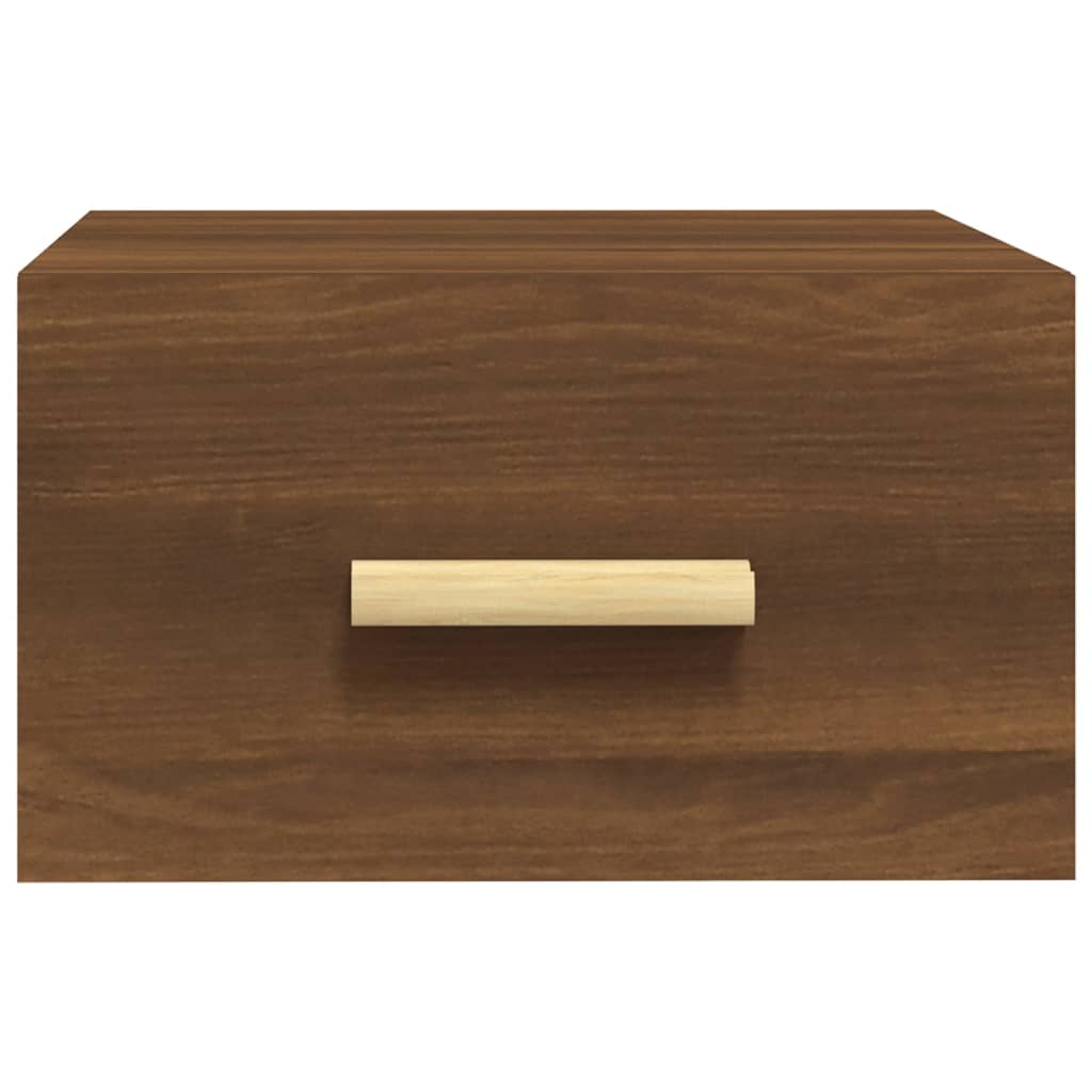 Wall-mounted Bedside Cabinet Brown Oak 35x35x20 cm