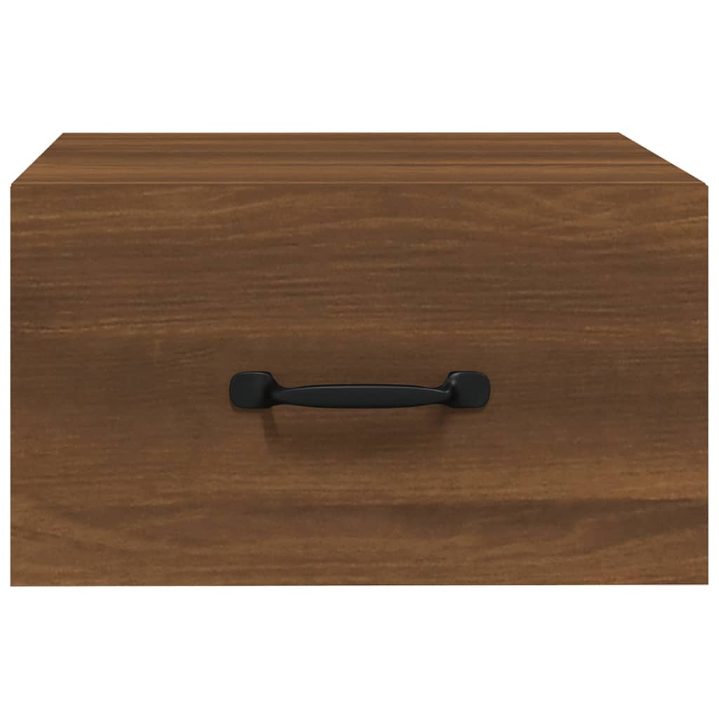 Wall-mounted Bedside Cabinet Brown Oak 35x35x20 cm