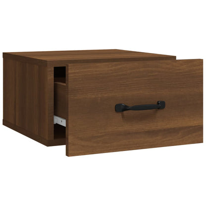 Wall-mounted Bedside Cabinet Brown Oak 35x35x20 cm