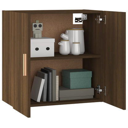 Wall Cabinet Brown Oak 60x30x60 cm Engineered Wood