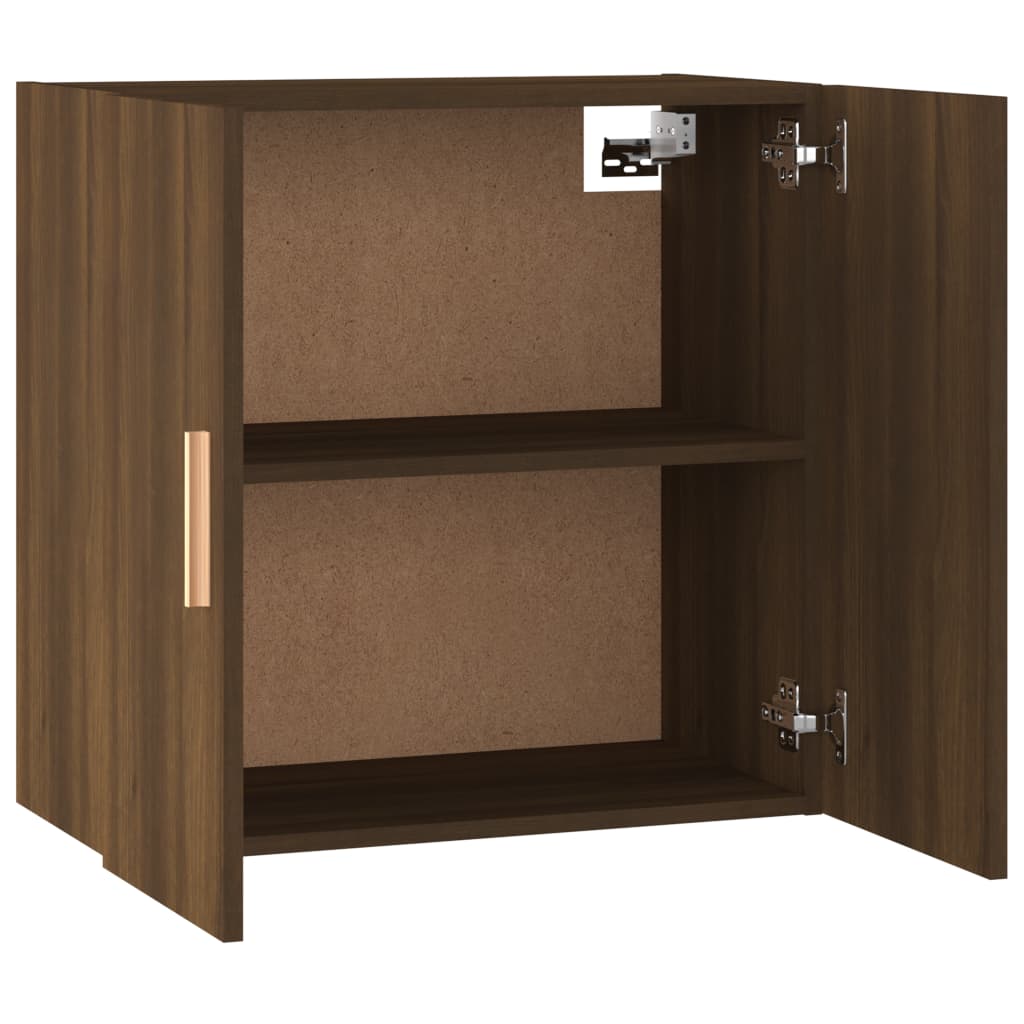 Wall Cabinet Brown Oak 60x30x60 cm Engineered Wood