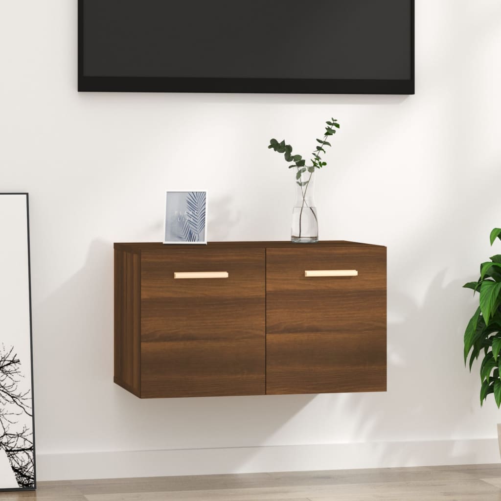 Wall Cabinet Brown Oak 60x36.5x35 cm Engineered Wood