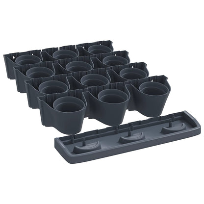 Vertical Garden Plant Set 12 pcs Anthracite Polypropylene