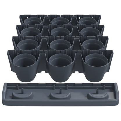 Vertical Garden Plant Set 12 pcs Anthracite Polypropylene