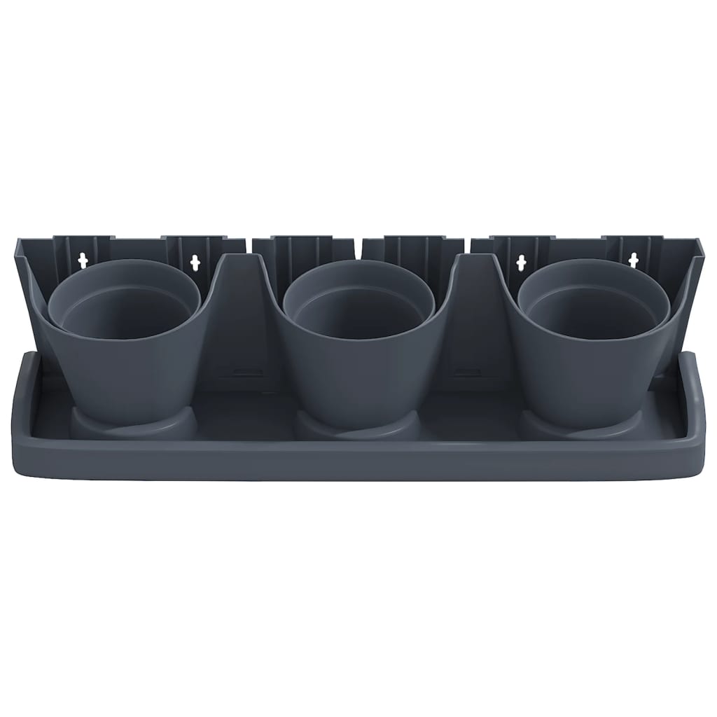 Vertical Garden Plant Set 12 pcs Anthracite Polypropylene