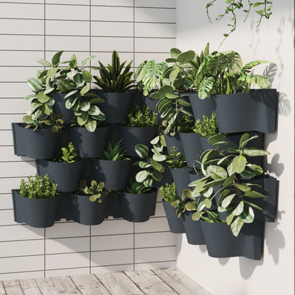 Vertical Garden Plant Set 12 pcs Anthracite Polypropylene