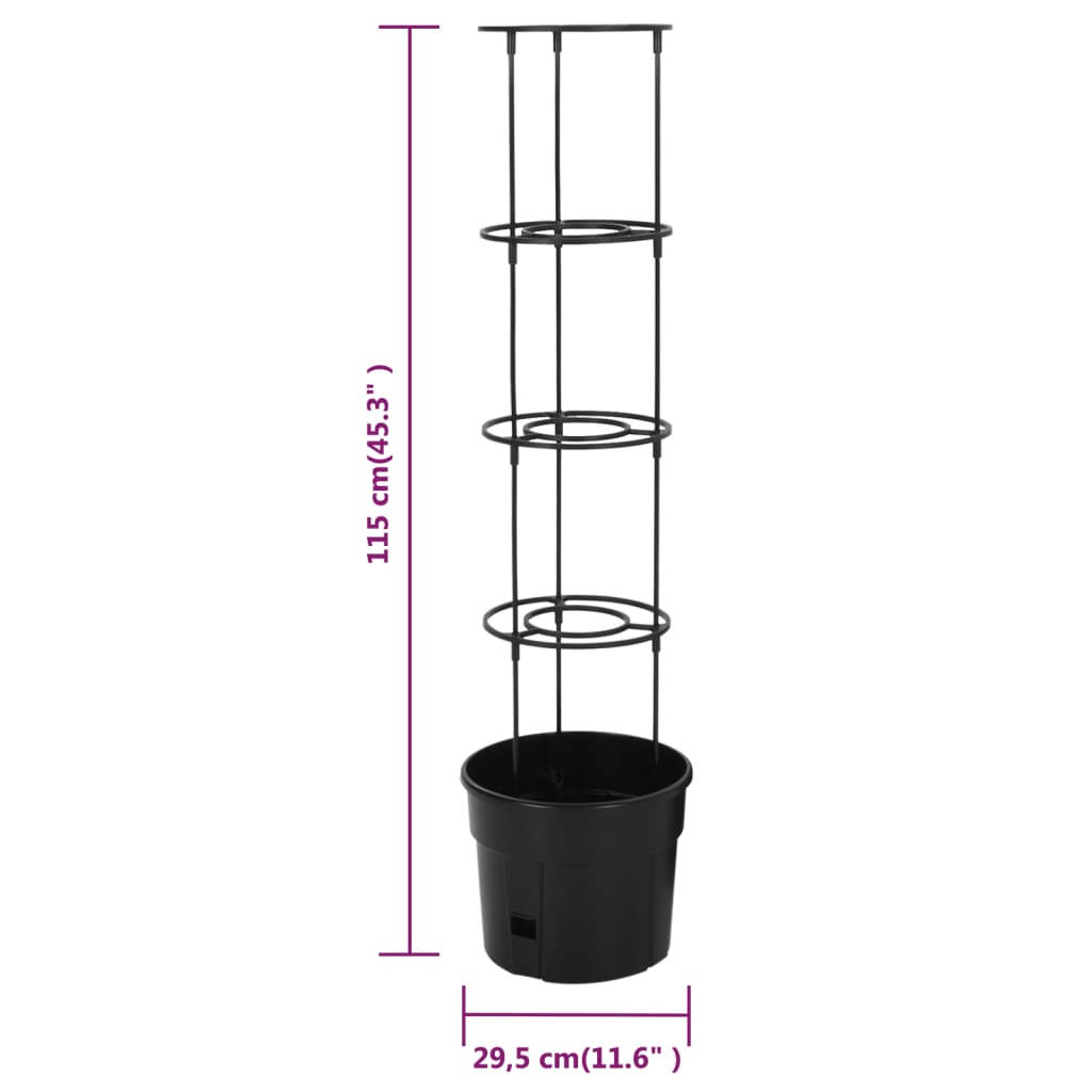 Tomato Grower Anthracite Ø29.5x115 cm Polypropylene