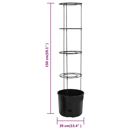 Tomato Grower Anthracite Ø39x150 cm Polypropylene