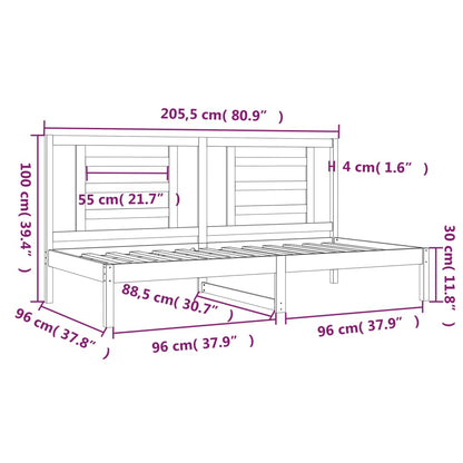 Day Bed 90x200 cm Solid Wood Pine