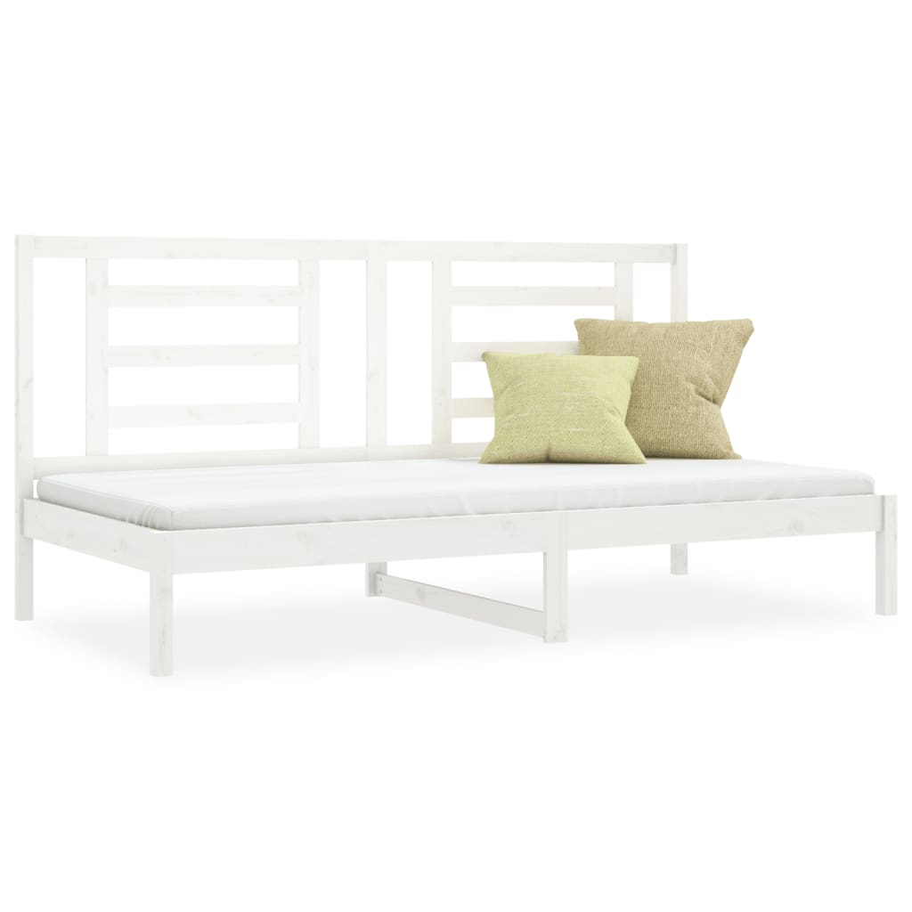 Day Bed White 90x200 cm Solid Wood Pine