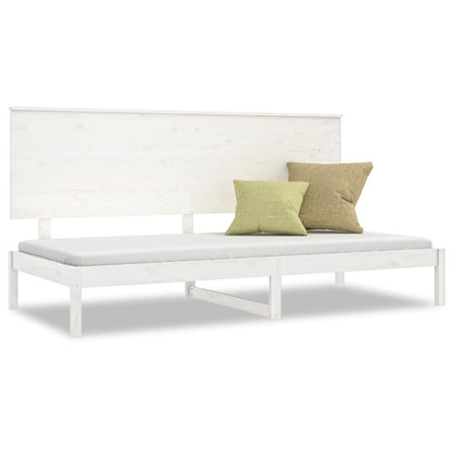 Day Bed White 90x200 cm Solid Wood Pine