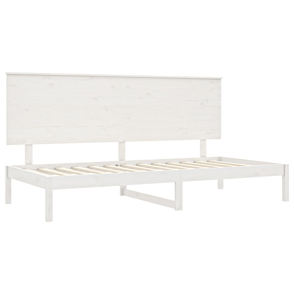 Day Bed White 90x200 cm Solid Wood Pine