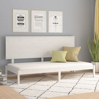 Day Bed White 90x200 cm Solid Wood Pine