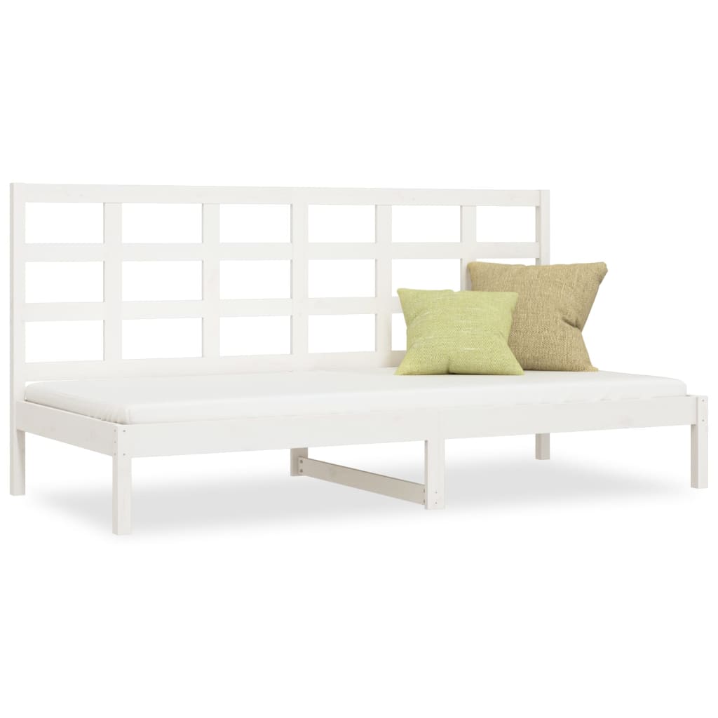 Day Bed White 90x200 cm Solid Wood Pine