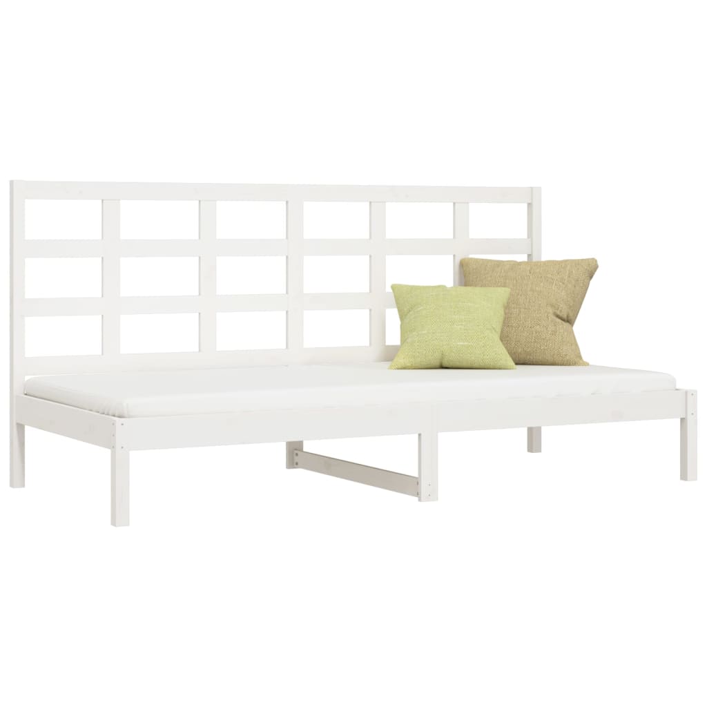 Day Bed White 90x200 cm Solid Wood Pine