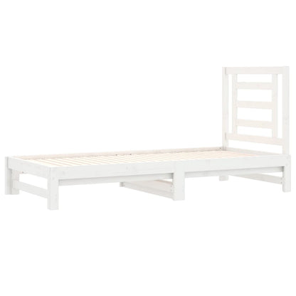 Pull-out Day Bed without Mattress White 2x(90x190) cm