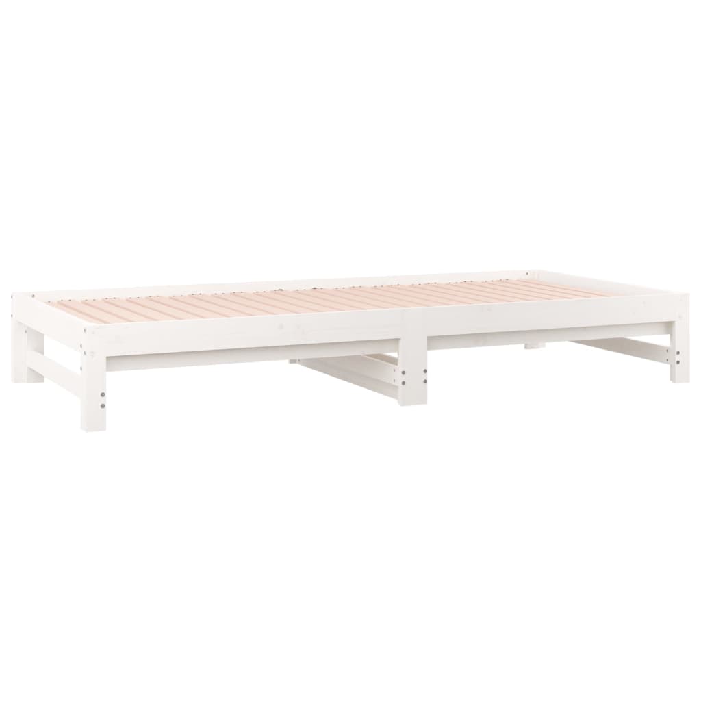 Pull-out Day Bed without Mattress White 2x(90x190) cm