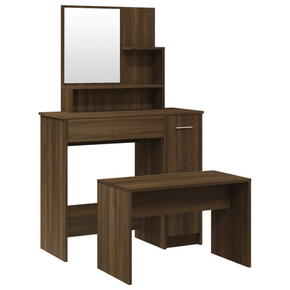 Dressing Table Set Brown Oak 86.5x35x136 cm