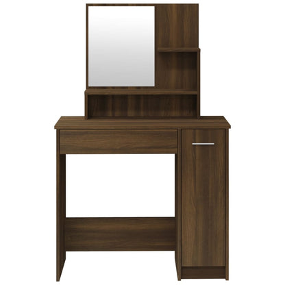 Dressing Table Set Brown Oak 86.5x35x136 cm