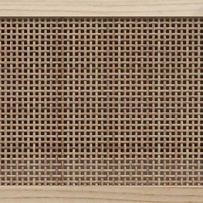 TV Cabinet Brown 80x30x40 cm Solid Wood Pine and Natural Rattan