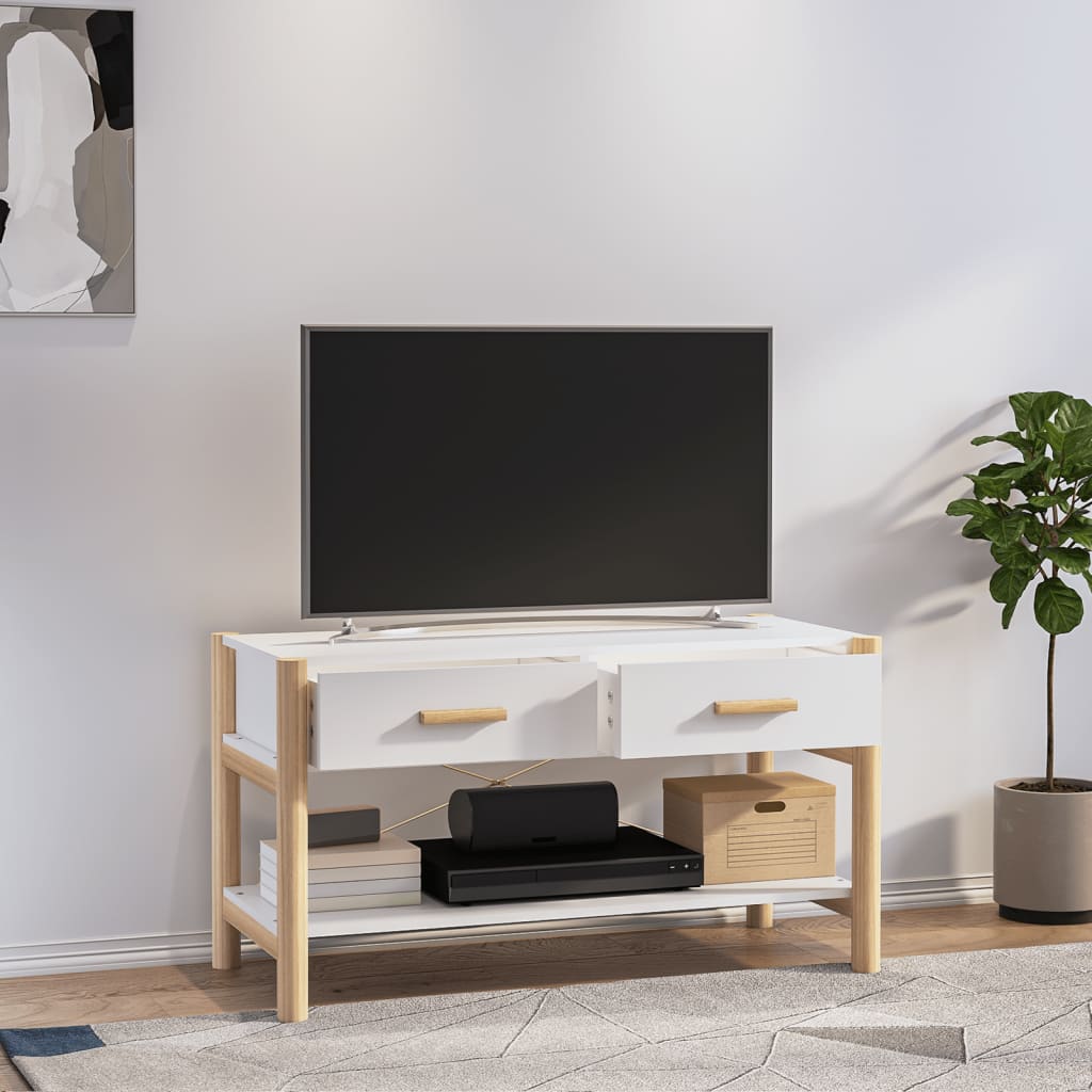 TV Cabinet White 82x38x45 cm Engineered Wood