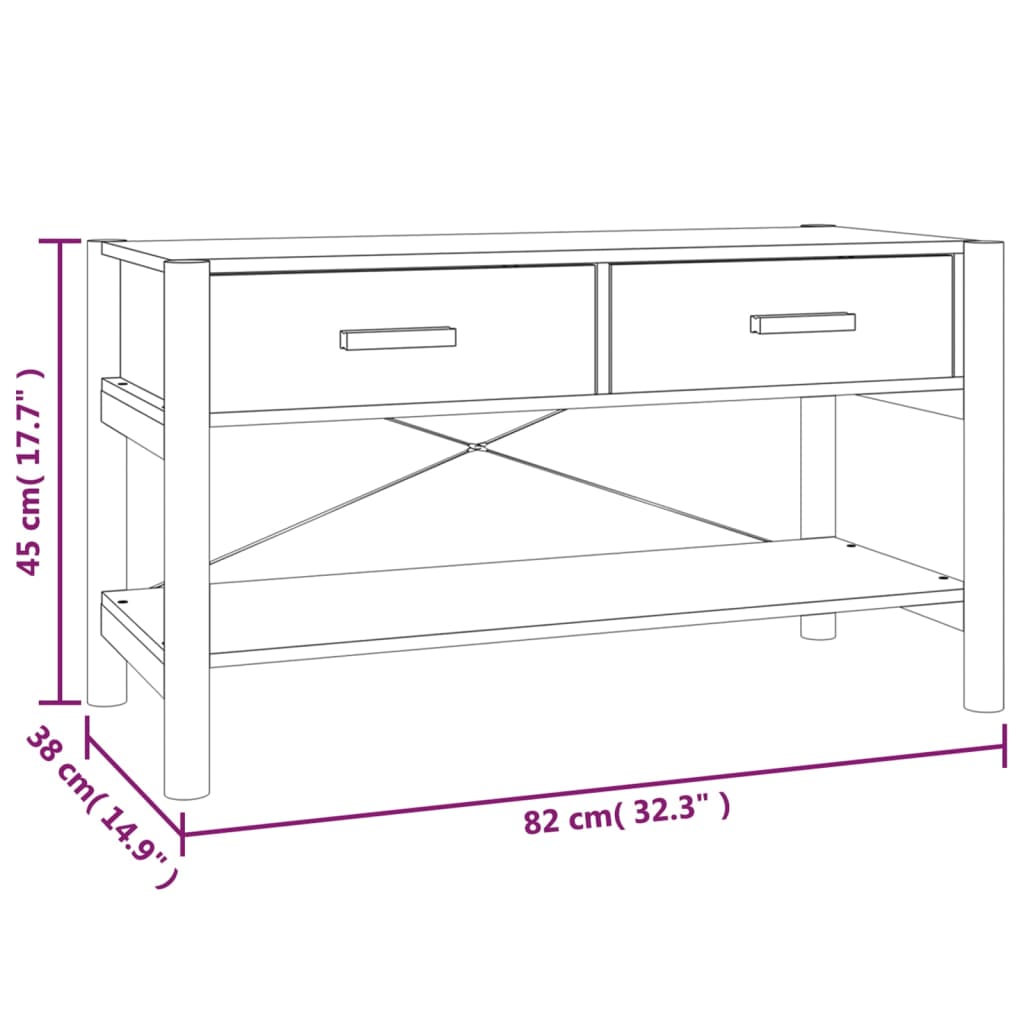 TV Cabinet Black 82x38x45 cm Engineered Wood