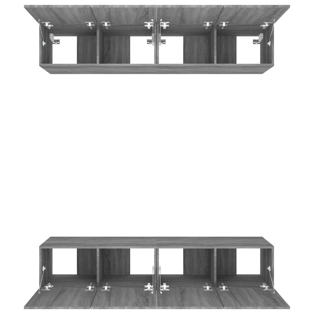 TV Cabinets 4 pcs Grey Sonoma 80x30x30 cm Engineered Wood