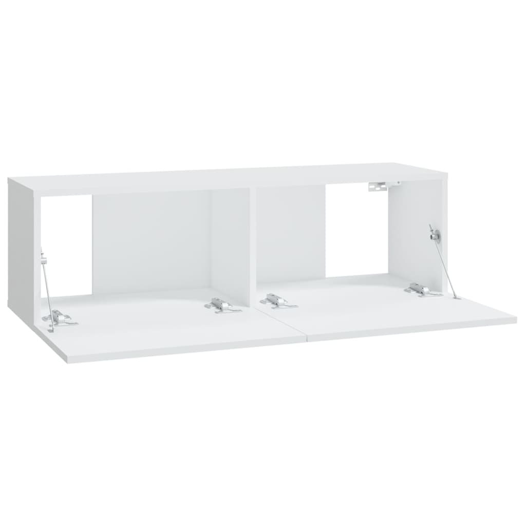 Wall TV Cabinets 4 pcs White 100x30x30 cm