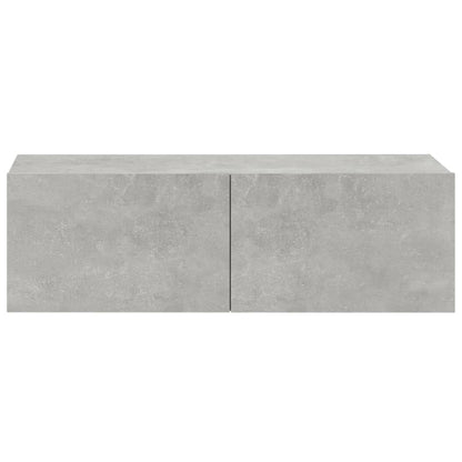 Wall TV Cabinets 4 pcs Concrete Grey 100x30x30 cm