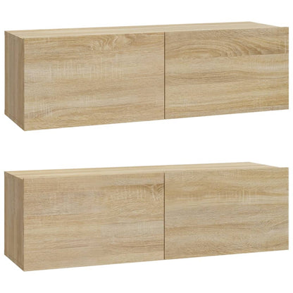 3 Piece TV Cabinet Set Sonoma Oak Engineered Wood