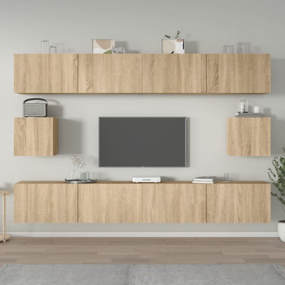 6 Piece TV Cabinet Set Sonoma Oak Engineered Wood