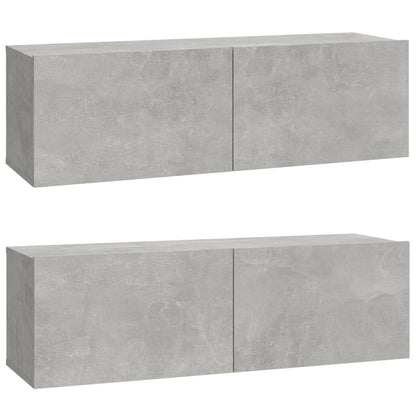 5 Piece TV Cabinet Set Concrete Grey Engineered Wood