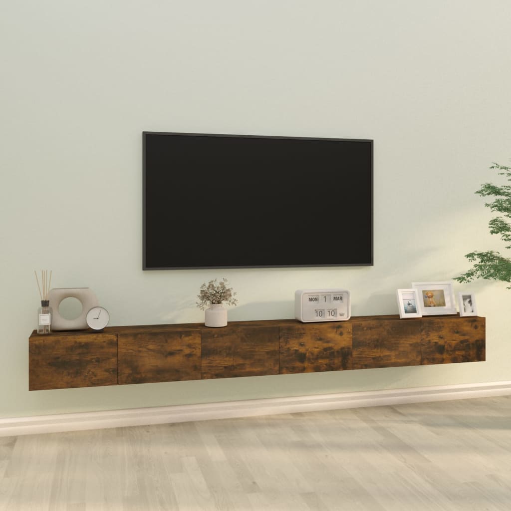 3 Piece TV Cabinet Set Smoked Oak Engineered Wood