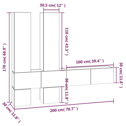 Wall-mounted TV Cabinet Sonoma Oak Engineered Wood