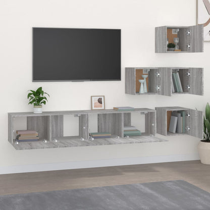 Wall-mounted TV Cabinet Grey Sonoma Engineered Wood