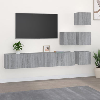 Wall-mounted TV Cabinet Grey Sonoma Engineered Wood