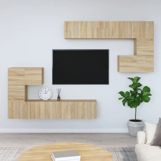 Wall-mounted TV Cabinet Sonoma Oak Engineered Wood