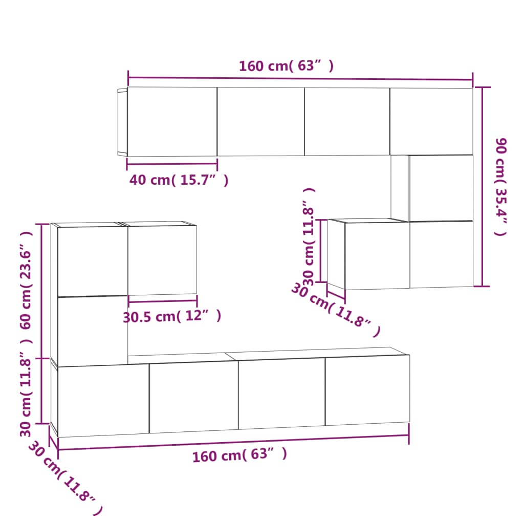 Wall-mounted TV Cabinet High Gloss White Engineered Wood