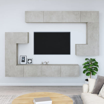 Wall-mounted TV Cabinet Concrete Grey Engineered Wood