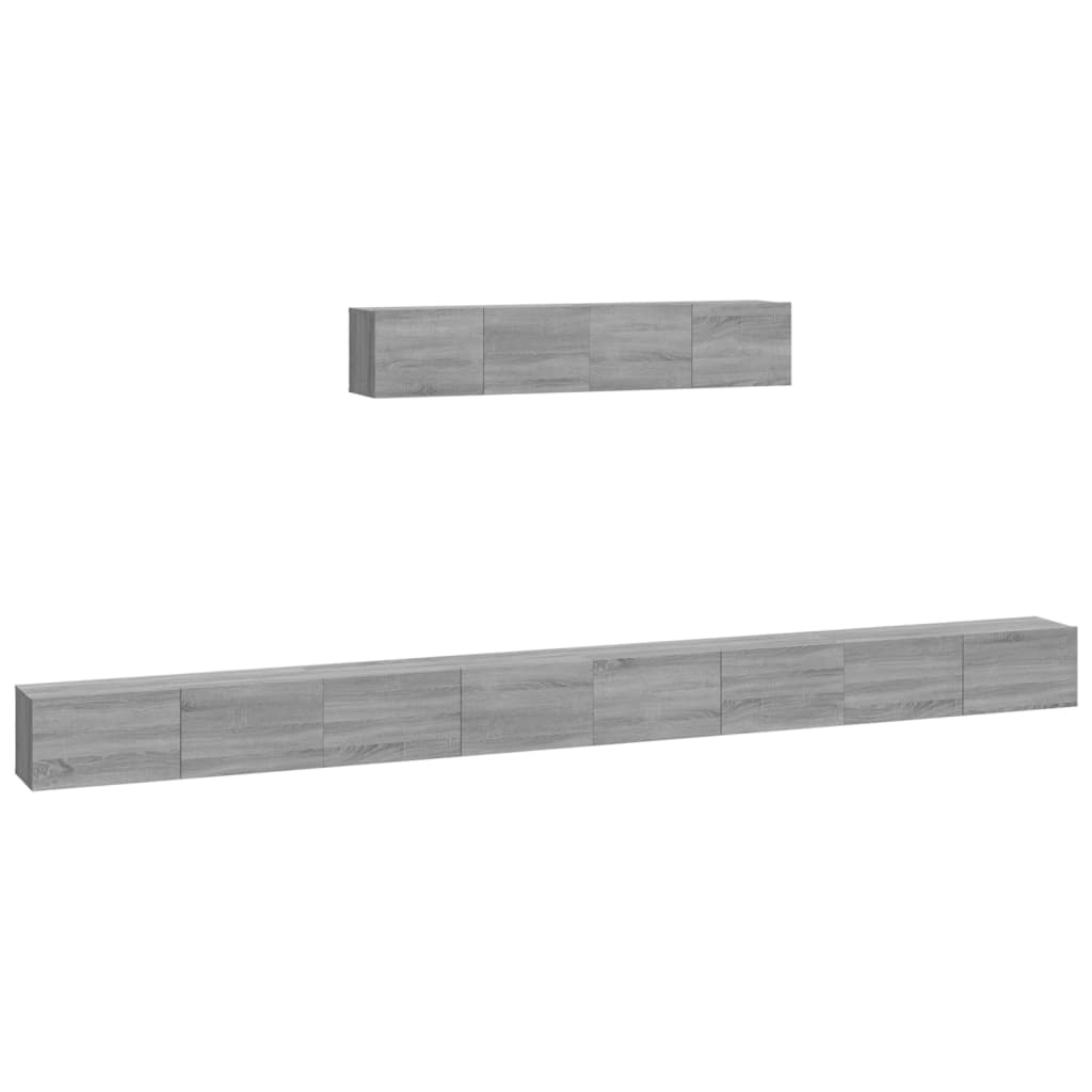 4 Piece TV Cabinet Set Grey Sonoma Engineered Wood