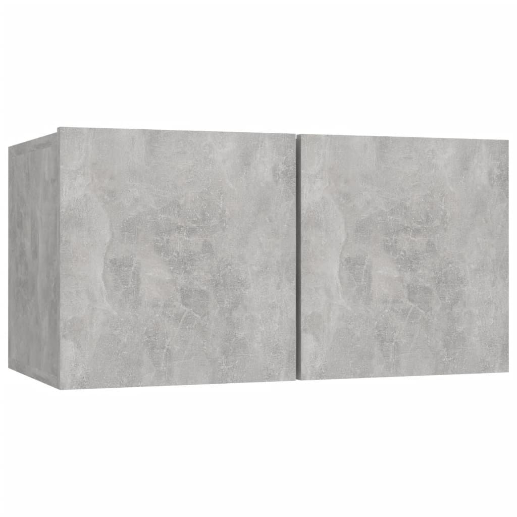 6 Piece TV Cabinet Set Concrete Grey Engineered Wood