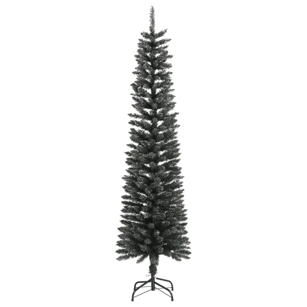 Artificial Slim Christmas Tree with Stand Green 180 cm PVC