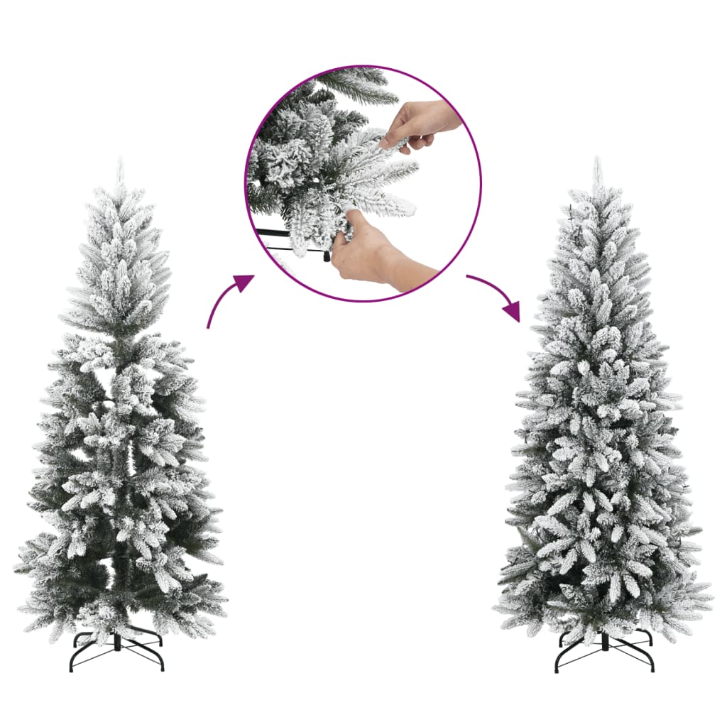 Artificial Christmas Tree with Flocked Snow 120 cm PVC&PE