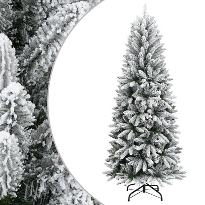 Artificial Christmas Tree with Flocked Snow 210 cm PVC&PE