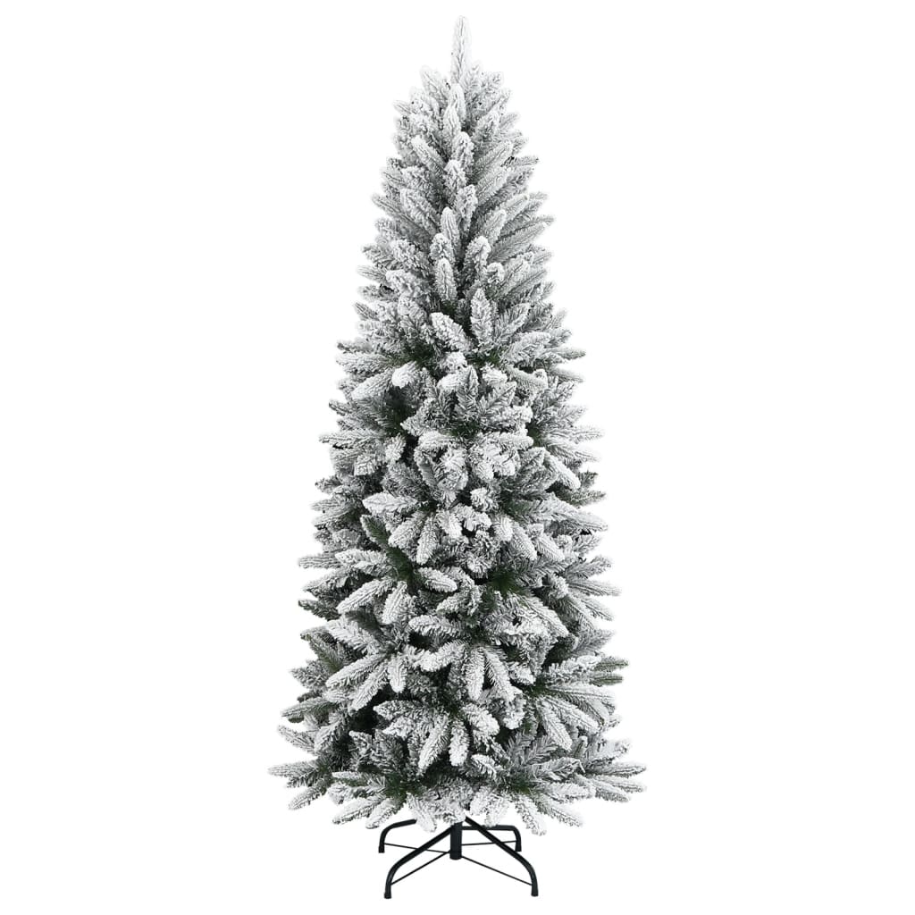 Artificial Christmas Tree with Flocked Snow 210 cm PVC&PE