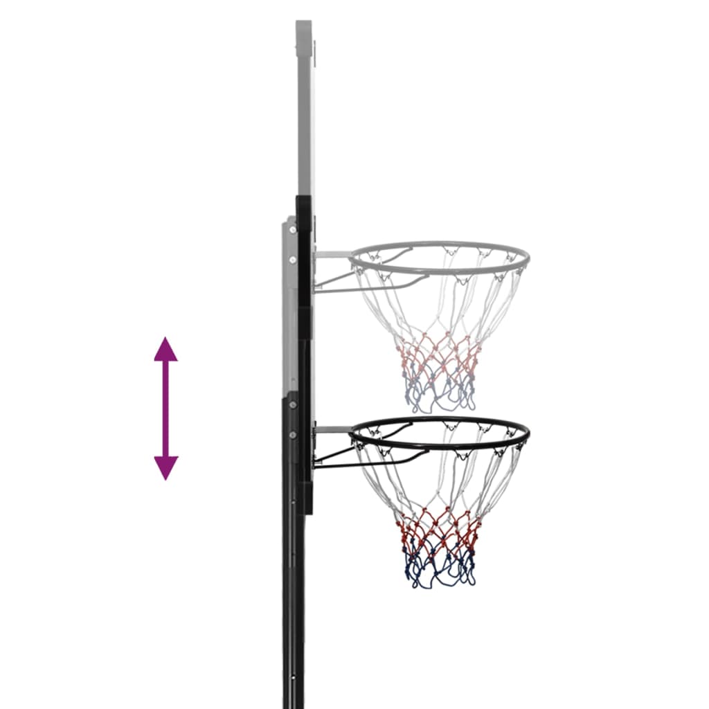 Basketball Stand Transparent 256-361 cm Polycarbonate