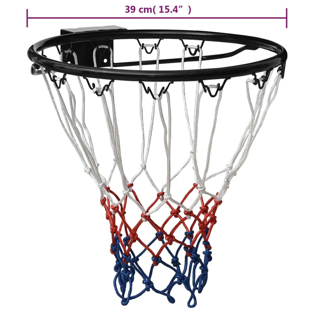 Basketball Ring Black 39 cm Steel